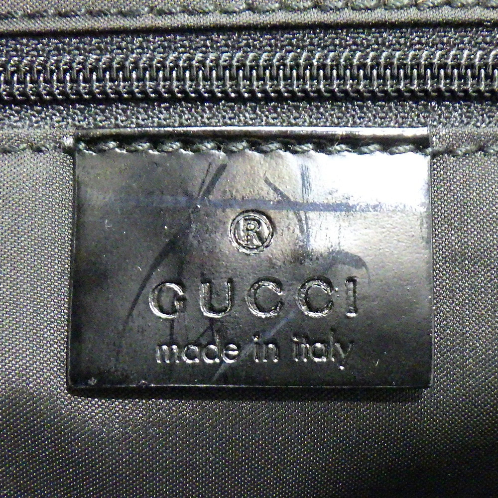 Gucci Hobo Bag Handbag x Patent Vernis Leather Black Shoulder